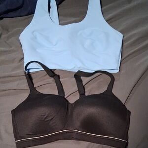 Cacique Black & Light Blue Wireless Bras Duo